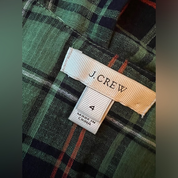 J. Crew embroidered plaid peasant top - Picture 7 of 12